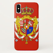 Coques Case-Mate iPhone Bannière rouge blanc Grand-Duché de Toscane (Dos)