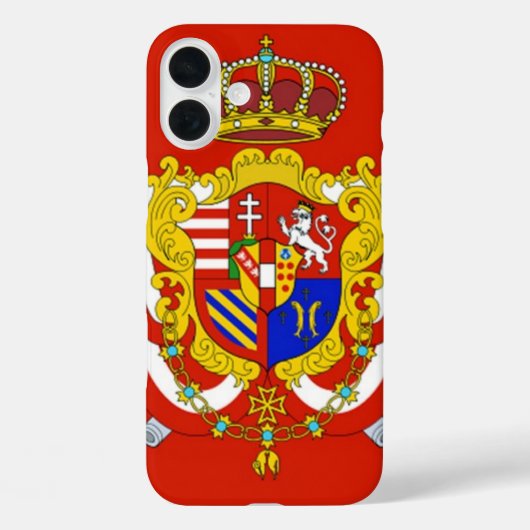 Coques Case-Mate iPhone Bannière rouge blanc Grand-Duché de Toscane (Verso)