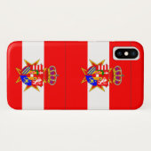 Coques Case-Mate iPhone Bannière rouge blanc Grand-Duché de Toscane (Dos (Horizontal))