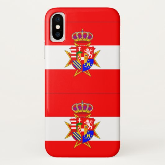 Coques Case-Mate iPhone Bannière rouge blanc Grand-Duché de Toscane (Dos)