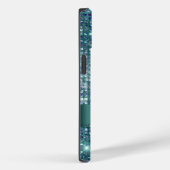 Coques Case-Mate iPhone Bannière turquoise étincelle Bleu Gem Glam (Verso / Droite)
