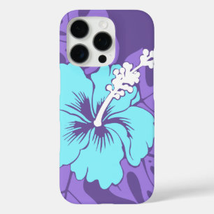 Coques iPhone 16 Pro Banzai Beach Hibiscus hawaïen violet
