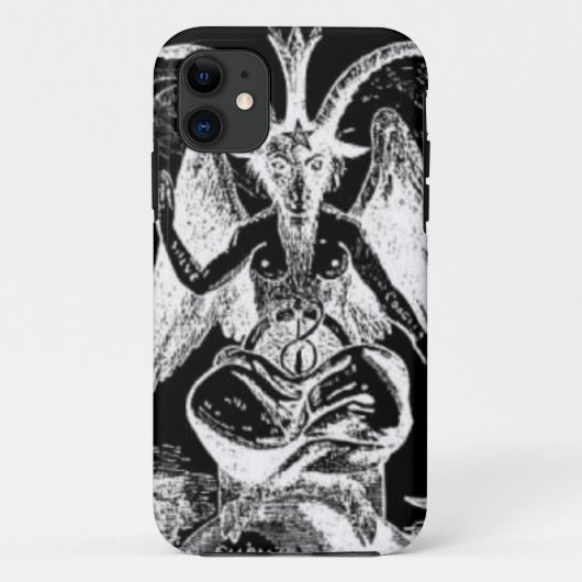 Coques Case-Mate iPhone Baphomet noir et blanc (Dos)