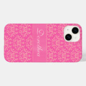 Coques Case-Mate iPhone Baptisé damask kangaroo paws pinky (Verso (horizontal))