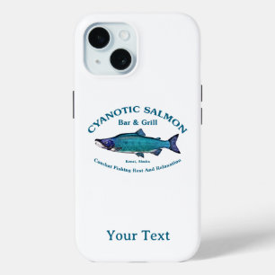 Coque Pour iPhone 15 Bar et Grill Saumon Cyanotique