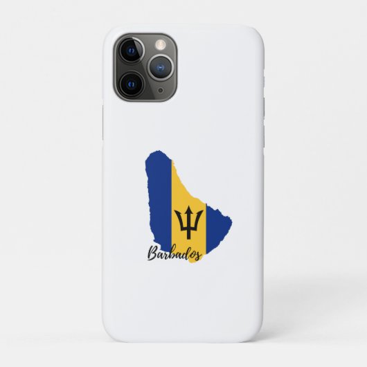 Coques Case-Mate iPhone Barbade Drapeau Carte (Dos)