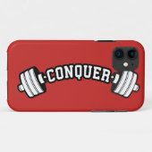 Coques Case-Mate iPhone Barbell, CONQUER - Gymnase d'haltérophilie (Dos (Horizontal))