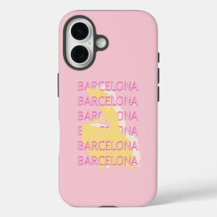 Coques iPhone 16 Barcelone Art Voyage, Espagne, Art Voyage, Rose