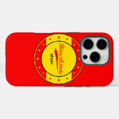 Coques Case-Mate iPhone Barcelone, Espagne, cercle aux couleurs du drapeau (Verso (horizontal))