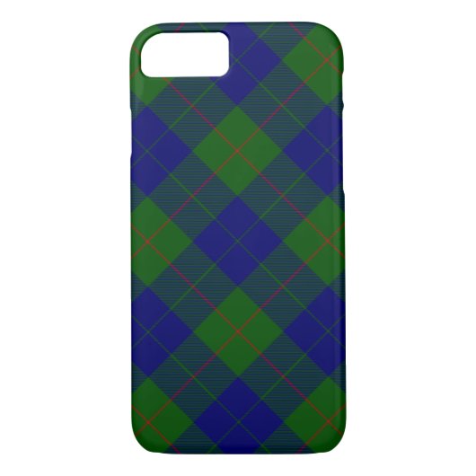 Coques Case-Mate iPhone Barclay clan tartan bleu vert plaid (Dos)