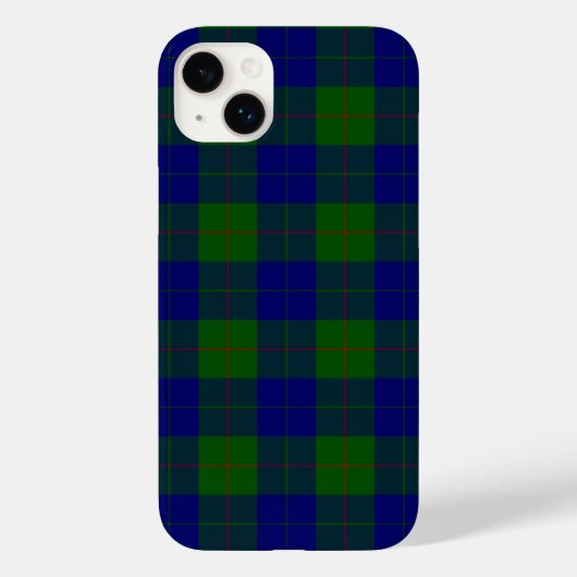 Coques Case-Mate iPhone Barclay tartan bleu vert carreau (Verso)