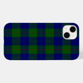 Coques Case-Mate iPhone Barclay tartan bleu vert carreau (Verso (horizontal))