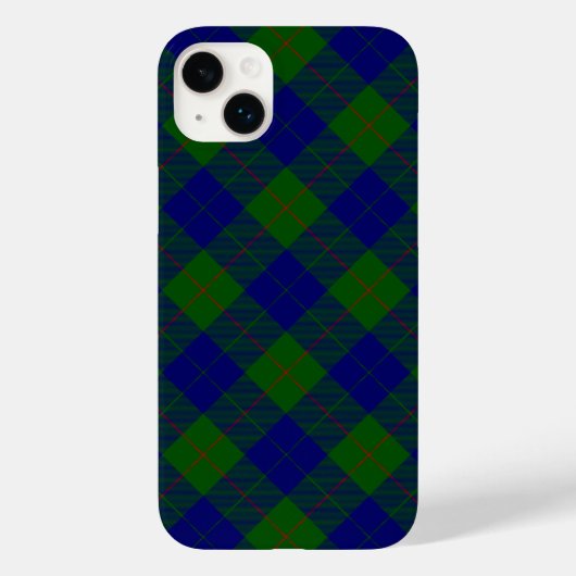 Coques Case-Mate iPhone Barclay tartan bleu vert plaid (Verso)