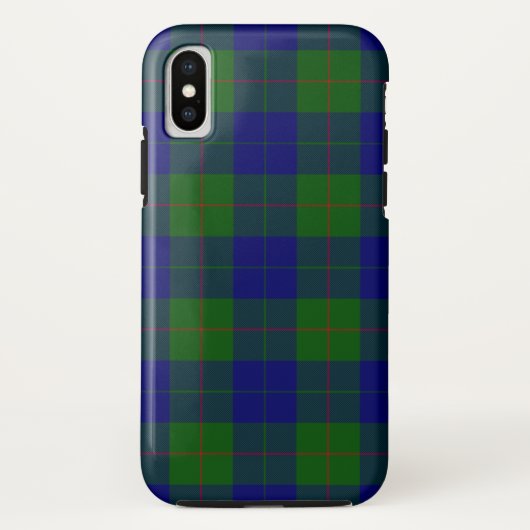 Coques Case-Mate iPhone Barclay tartan bleu vert plaid (Dos)