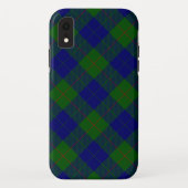 Coques Case-Mate iPhone Barclay tartan bleu vert plaid (Dos)