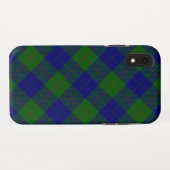 Coques Case-Mate iPhone Barclay tartan bleu vert plaid (Dos (Horizontal))