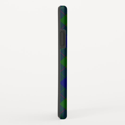 Coques Case-Mate iPhone Barclay tartan bleu vert plaid (Dos/Droite)