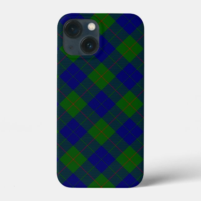 Coques Case-Mate iPhone Barclay tartan bleu vert plaid (Verso)