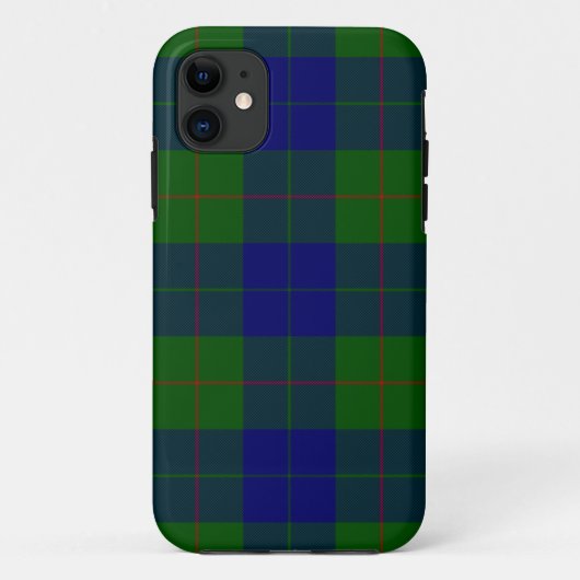 Coques Case-Mate iPhone Barclay tartan bleu vert plaid (Dos)