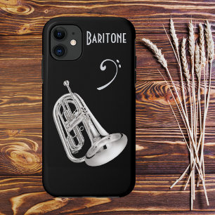 Coque Case-Mate Pour iPhone Baritone Horn en argent