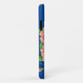 Coques Case-Mate iPhone Barne Chouette Fleurs roses Bleu (Dos/Droite)