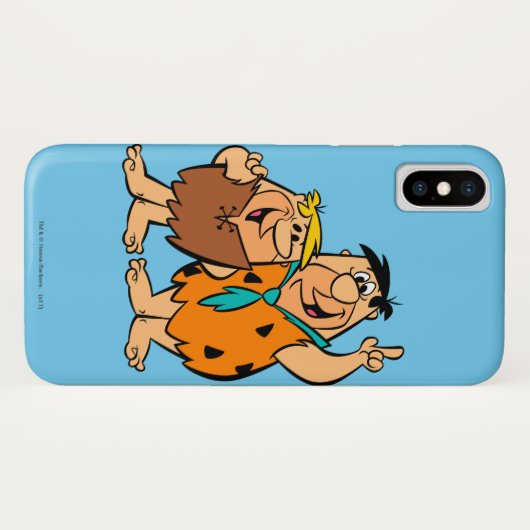 Coques Case-Mate iPhone Barney Rubble et Fred Flintstone (Dos (Horizontal))