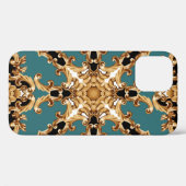 Coques Case-Mate iPhone Baroque d'or, décoration luxueuse. (Verso (horizontal))