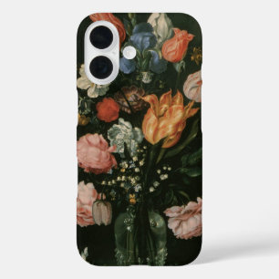 Coques iPhone 16 Baroque Floral Vintage, Vase de Fleurs dans une Ni