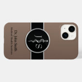 Coques Case-Mate iPhone Barre d'Asclepius Médicale Classy Noble Argent (Verso (horizontal))