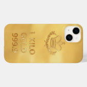 Coques Case-Mate iPhone Barre d'or à bulles (Verso (horizontal))