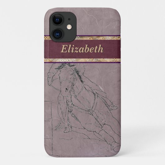 Coques Case-Mate iPhone Barrel Racer (Mauve) (Dos)