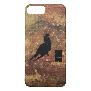 Etui iPhone Case-Mate Barrel Racing Girl Silhouette on a Grunge Texture