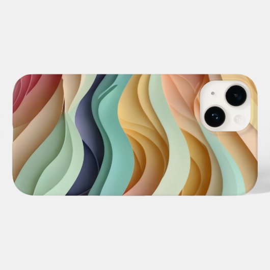 Coques Case-Mate iPhone Barres ondulées couleur bonbon (Verso (horizontal))