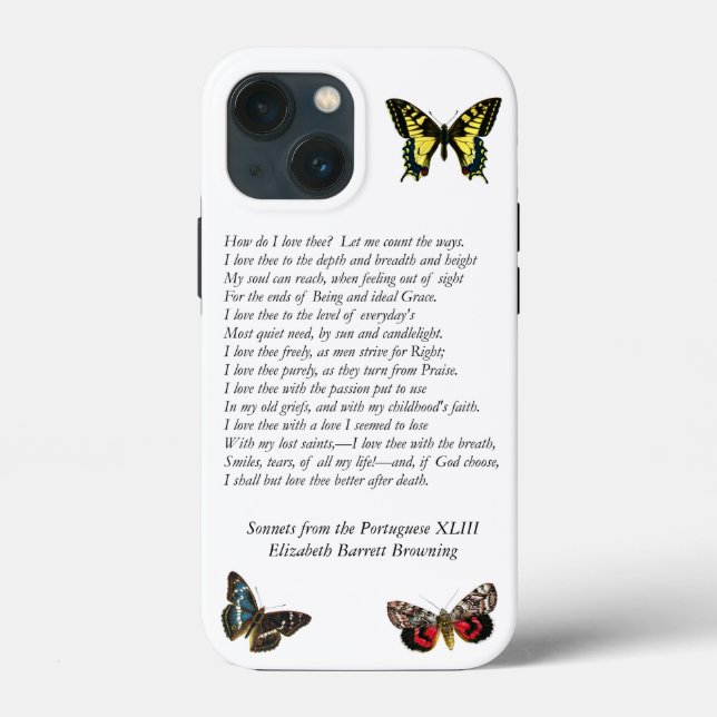 Coques Case-Mate iPhone Barrett Browning - Sonnets du Portugais 43 (Verso)