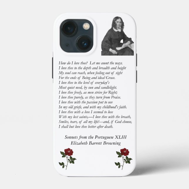 Coques Case-Mate iPhone Barrett Browning - Sonnets du Portugais 43 (Verso)