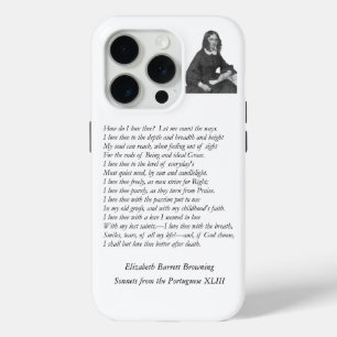Coque iPhone 15 Pro Barrett Browning - Sonnets du Portugais 43
