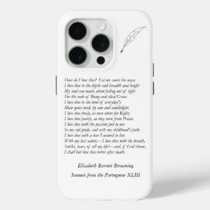 Coque iPhone 15 Pro Barrett Browning - Sonnets du Portugais 43