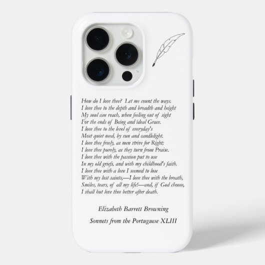 Coques Case-Mate iPhone Barrett Browning - Sonnets du Portugais 43 (Verso)