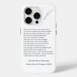 Coque iPhone 15 Pro Barrett Browning - Sonnets du Portugais 43