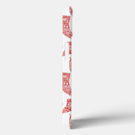 Coques Case-Mate iPhone Bas nordiques Rouge Blanc (Verso / Droite)