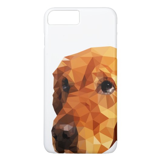 Coques Case-Mate iPhone Bas poly art de golden retriever (Dos)