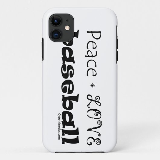 Coques Case-Mate iPhone Base-ball d'amour de paix (Dos)
