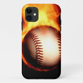 Coque iPhone 11 Base-ball flamboyant