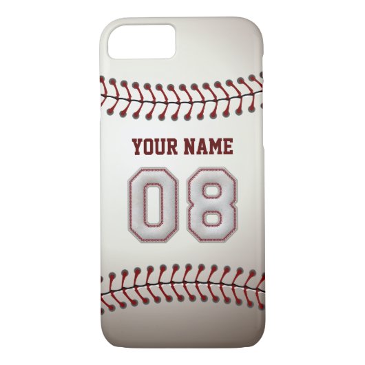 Coques Case-Mate iPhone Base-ball numéro 8 avec votre nom - sportif (Dos)