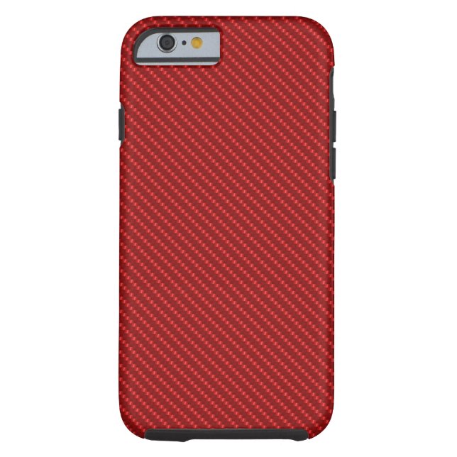 Coques Case-Mate iPhone Base blanche rouge de fibre (Dos)