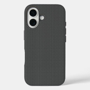 Coques iPhone 16 Base noire de fibres de carbone