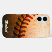 Coques Case-Mate iPhone Baseball Artework Votre nom Personnalisé (Verso (horizontal))
