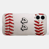 Coques Case-Mate iPhone Baseball avec numéro personnalisable (Verso (horizontal))