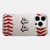 Coques Case-Mate iPhone Baseball avec numéro personnalisable (Verso (horizontal))