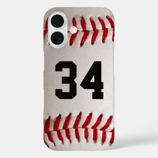 Coques Case-Mate iPhone Baseball avec numéro personnalisable (Verso)